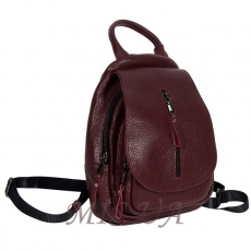 Женский кожаный сумка-рюкзак 2596 бордовый