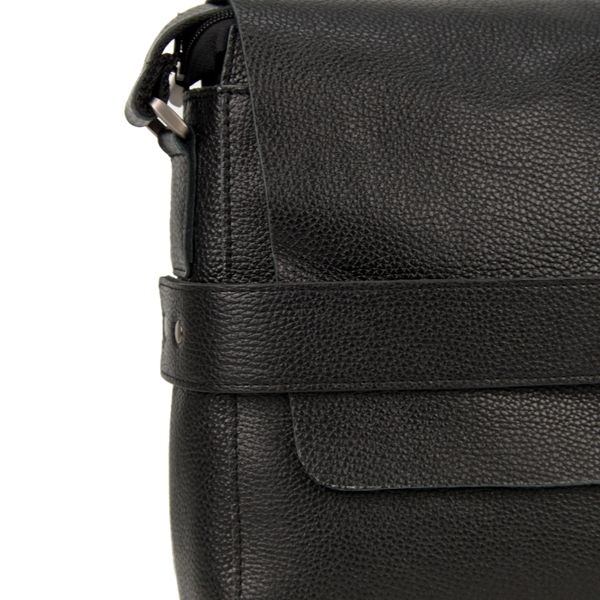 Чоловіча шкіряна сумка-портфель Vesson 4708 чорна