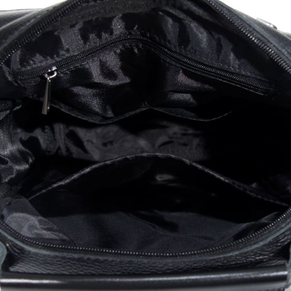 Чоловіча шкіряна сумка Vesson 4650 чорна