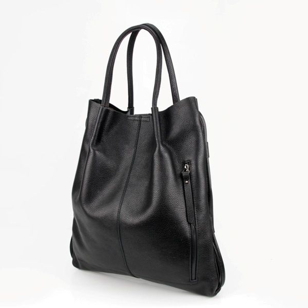 Жіноча шкіряна сумка МІС 2781 чорна