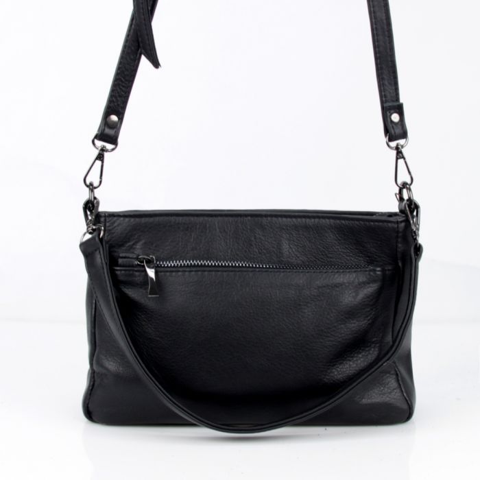Жіноча шкіряна сумка МІС 2619 чорна