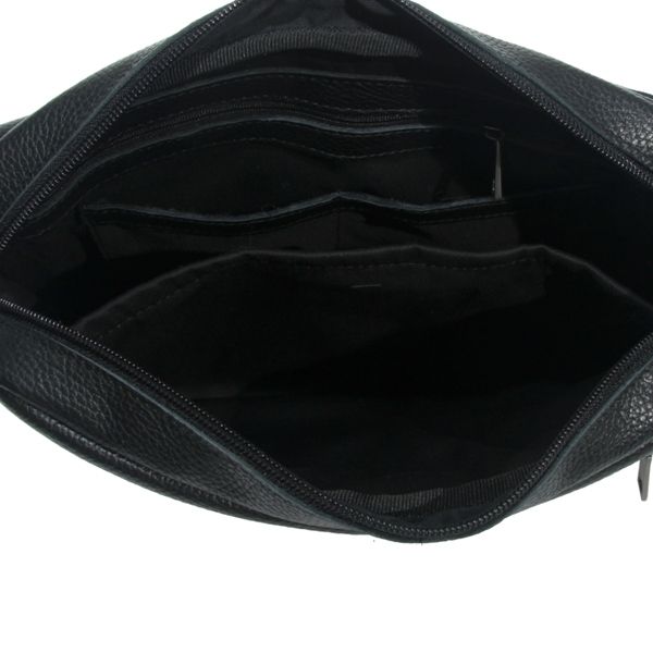 Мужская кожаная сумка Vesson 4711 черная