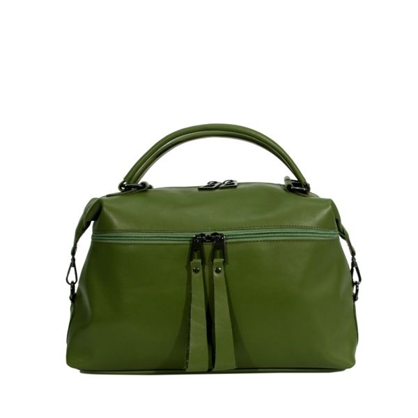 Женская кожаная сумка МІС 2608 зеленая