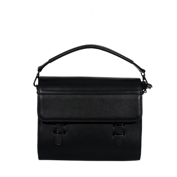Чоловіча шкіряна сумка-портфель Vesson 4206 чорна