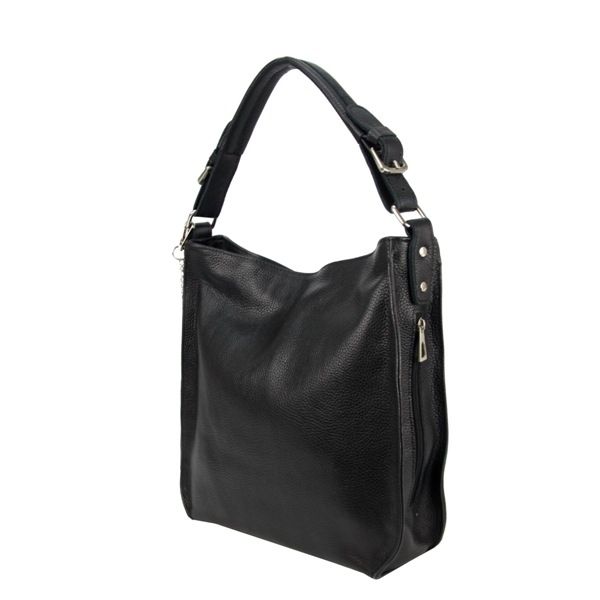 Женская кожаная сумка МІС 2724 черная