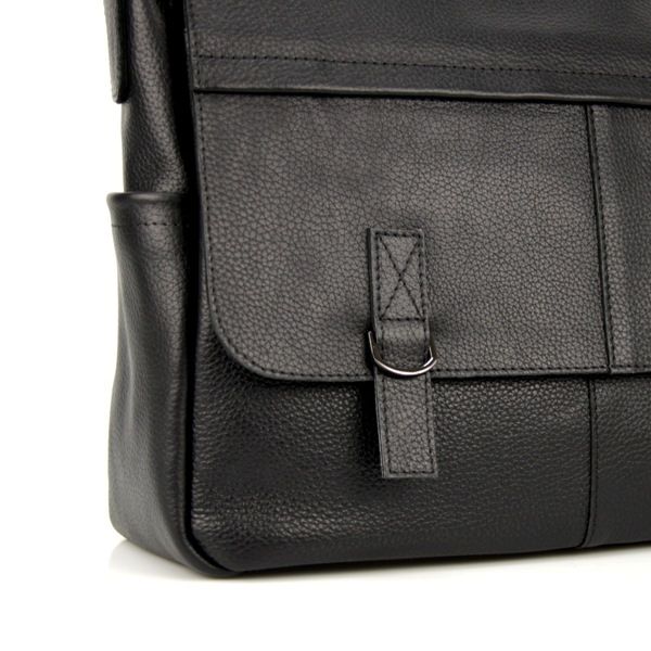 Мужская кожаная сумка - портфель Vesson 4625 черная