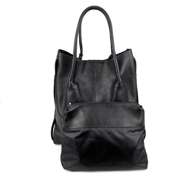 Жіноча шкіряна сумка МІС 2781 чорна