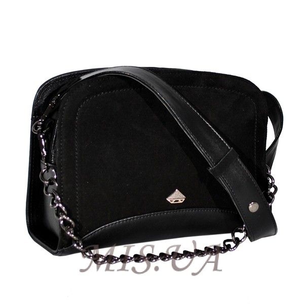 Женская замшевая сумка МIС 0693 черная