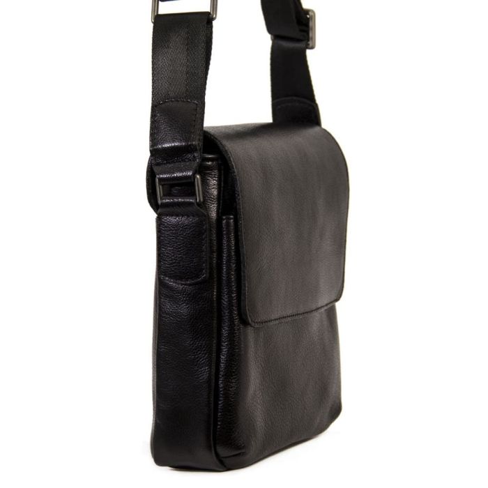 Мужская сумка из натуральной кожи Vesson 4103 черная