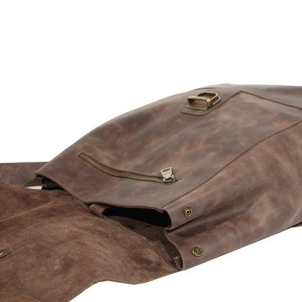 Мужской кожаный рюкзак 4569 коричневый