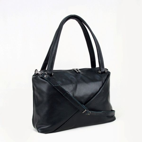 Женская кожаная сумка МІС 2687 черная