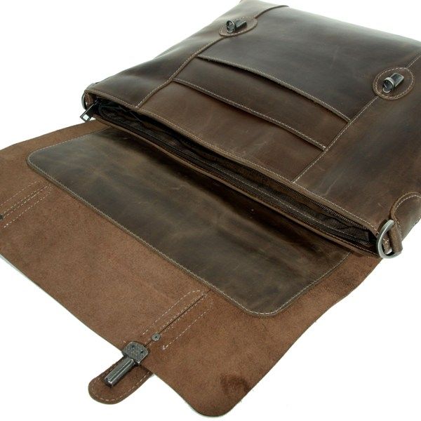 Чоловічий шкіряний портфель Vesson 4635 коричневий