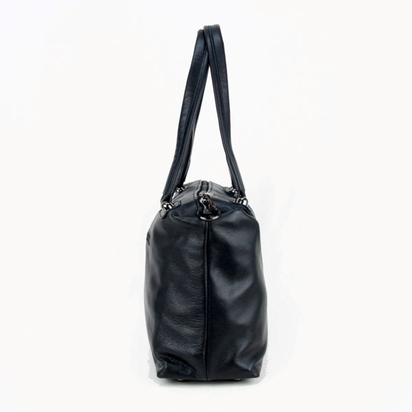 Жіноча шкіряна сумка МІС 2687 чорна