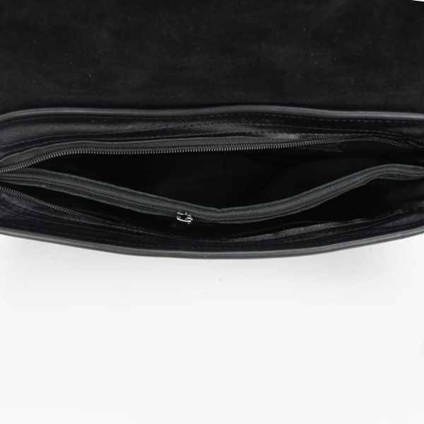 Мужская кожаная сумка-портфель Vesson 4752 черная