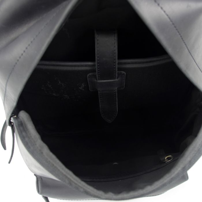 Мужской кожаный рюкзак 4597 черный