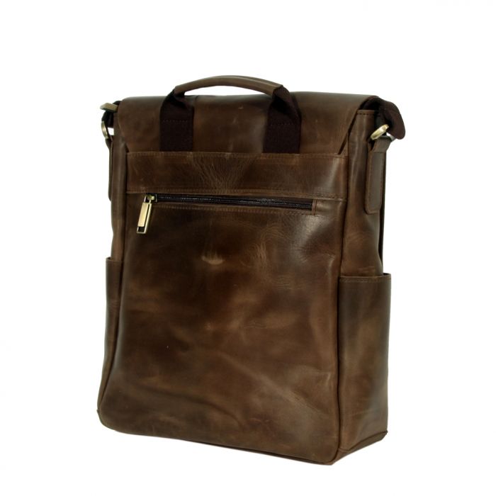 Мужская кожаная сумка Vesson 4626 коричневая - хаки